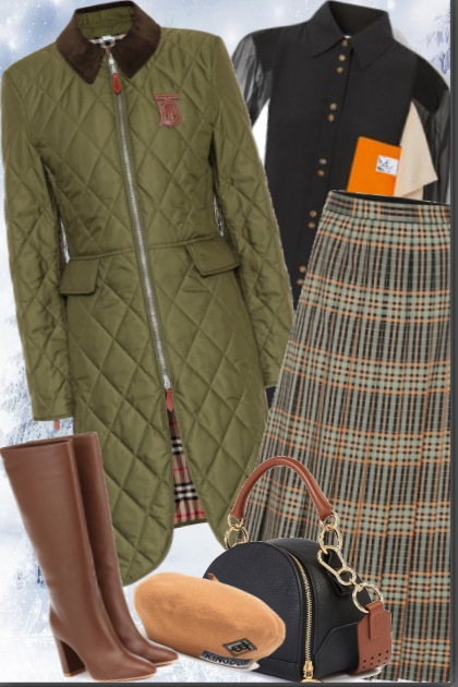 wool maxi skirt - Fashion set