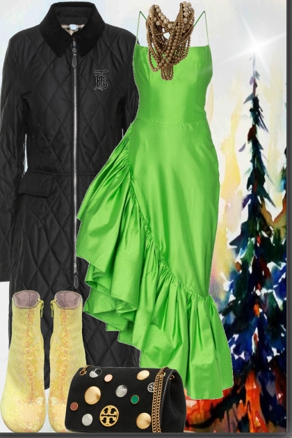 Green  Christmas  Party - Fashion set