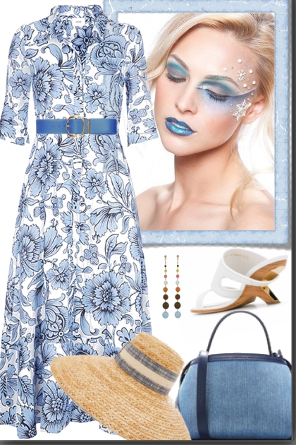 Blue like the sky- combinação de moda