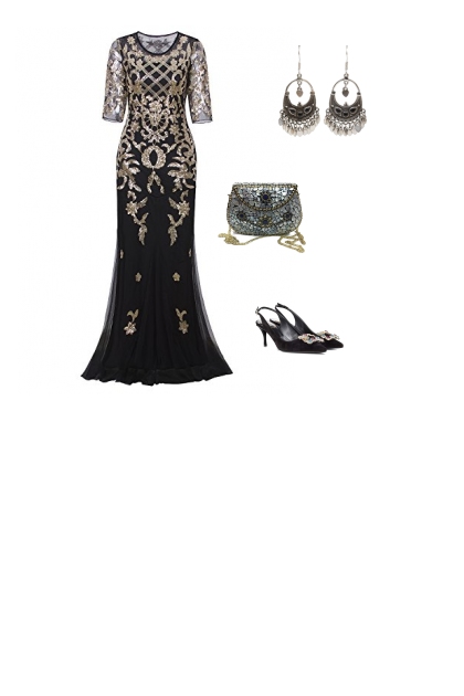 Вечернее платье чёрное 2- Combinazione di moda