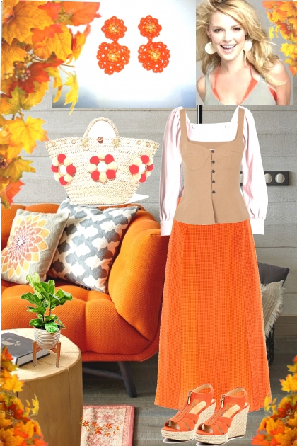Orange- Combinaciónde moda