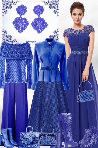 Серьги. Принцесса. Синий цвет 2- Fashion set