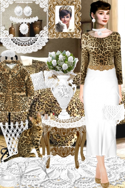 Набор. Камея. Белый. Леопард. Интерьер 1__- Fashion set