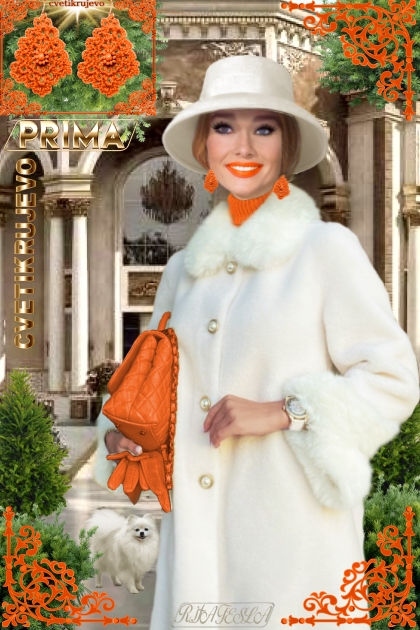 Серьги. Прима. Оранжевый. Одри 7777- Fashion set