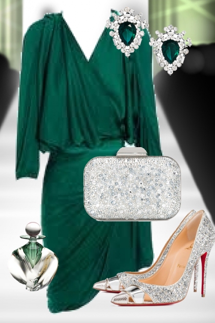Outfit... Green and Silver!- Modna kombinacija