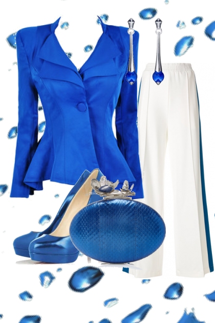 Outfit...Azzurro e Bianco!- Модное сочетание