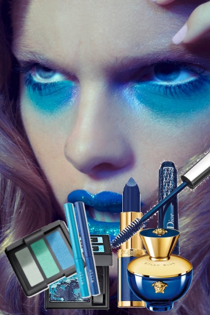 Make Up Blue- combinação de moda
