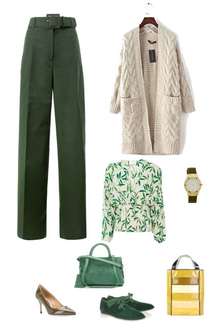 зелёный- Combinaciónde moda