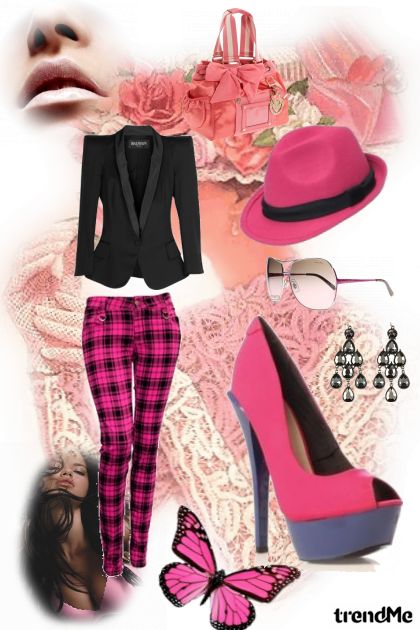 pink carolija (by:Ana)- Modna kombinacija