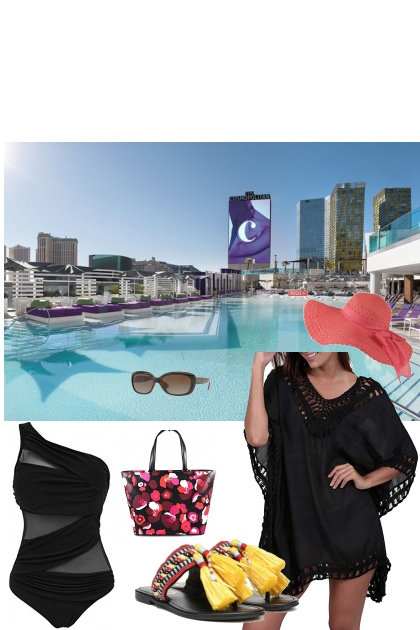 Poolside Vegas Look- combinação de moda