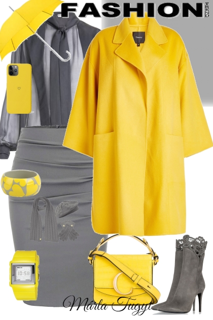 Szürke-sárga- Combinaciónde moda