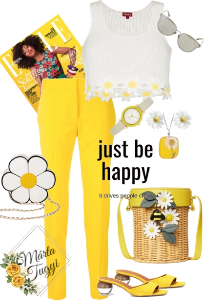 Yellow pants- combinação de moda