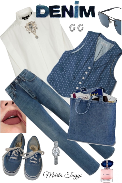jeans and brooches- Combinaciónde moda