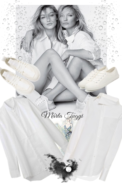 White shirt- Combinaciónde moda