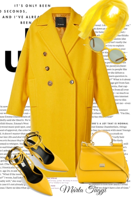 Yellow jacket - combinação de moda