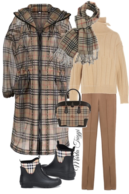 Burberry coat- Modna kombinacija