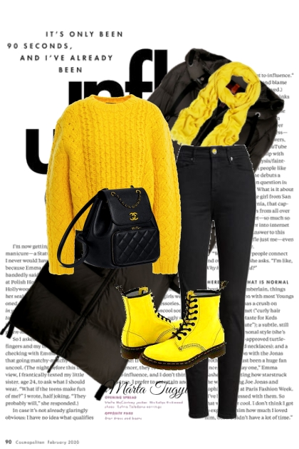 yellow and black- Модное сочетание