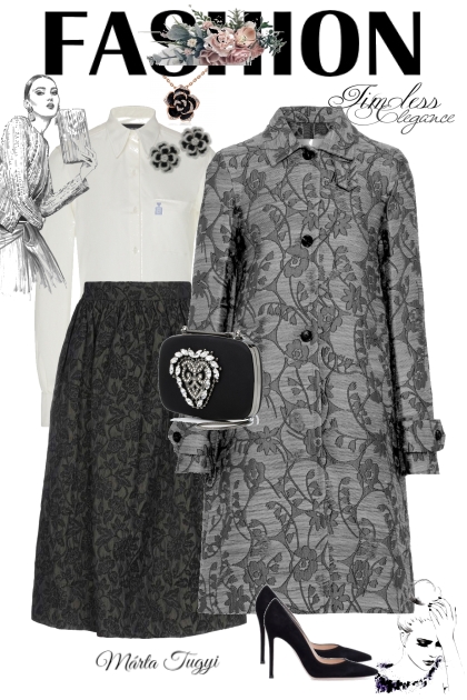 Valentino Brocade coat- Modna kombinacija