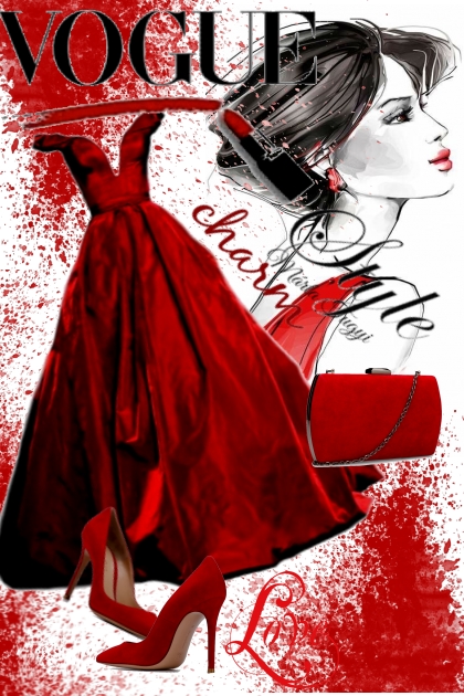 the red dress- Модное сочетание