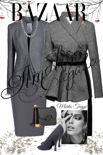 Elegantly gray- Fashion set