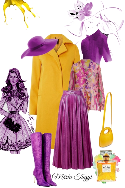 yellow coat- Fashion set
