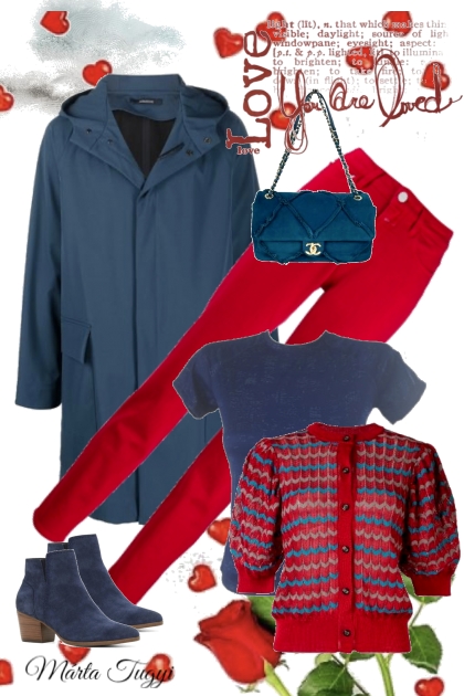 blue and red- Fashion set