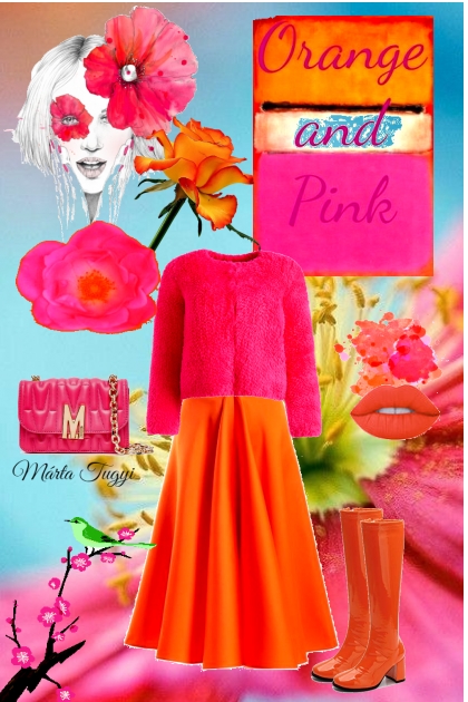 Orange and Pink- Модное сочетание