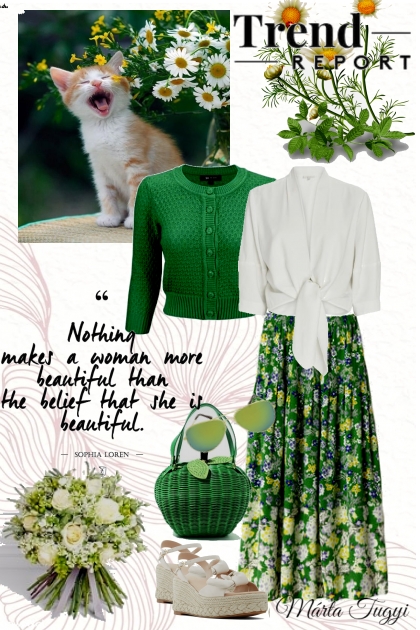 spring green- combinação de moda