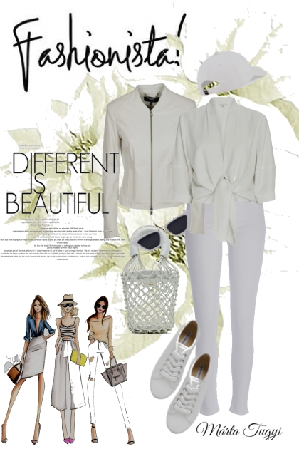 Comfortable in white- combinação de moda