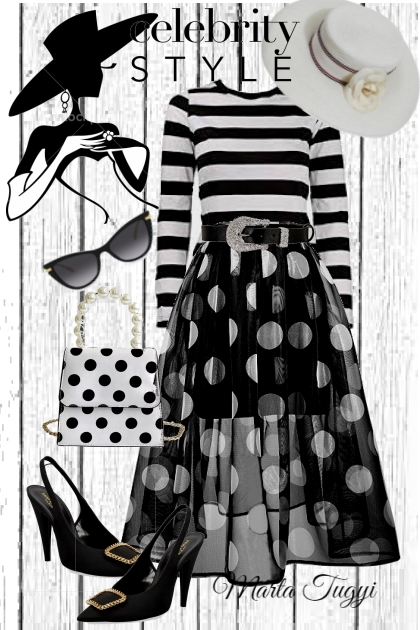 stripes and dots- Combinazione di moda