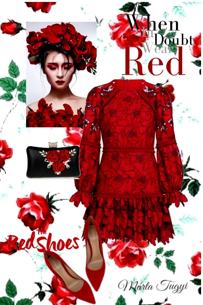 the red shoes- Combinazione di moda