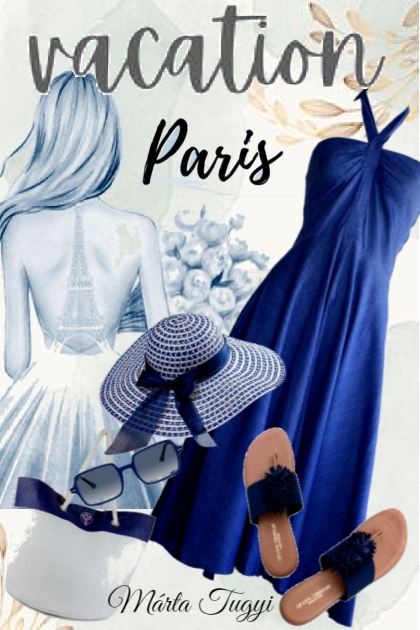 blue dress- Combinaciónde moda
