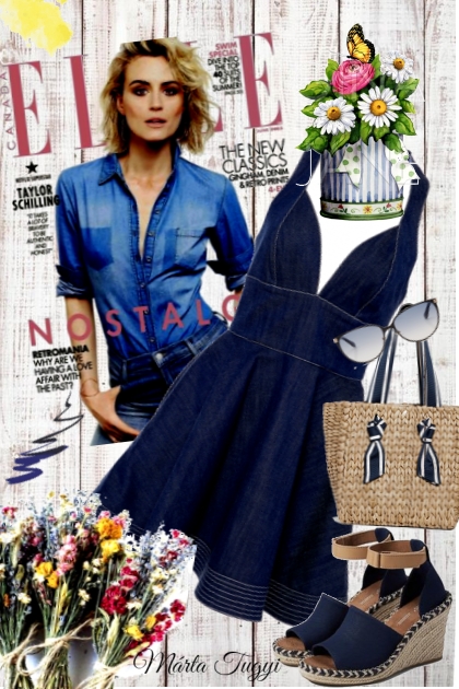 denim dress 2.- combinação de moda