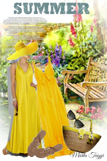 in summer in yellow