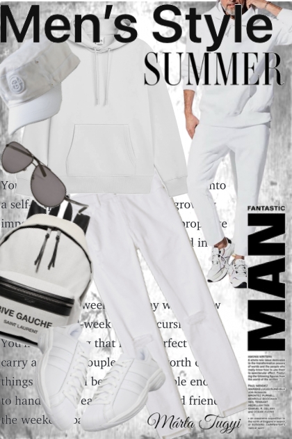 men in white too- Combinaciónde moda