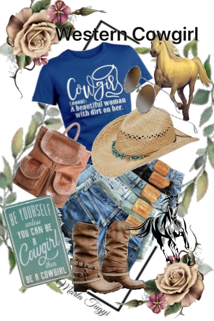 cowgirl- Combinazione di moda