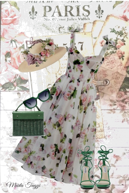 floral dress 3.- Modna kombinacija