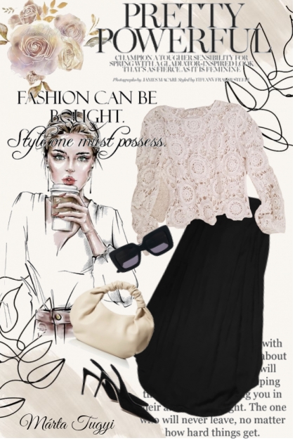 lace blouse 2.- combinação de moda