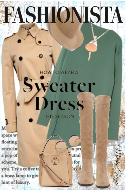 sweater dress 6.- Modna kombinacija