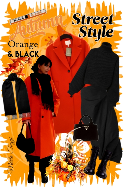 orange & black 2.- Modna kombinacija