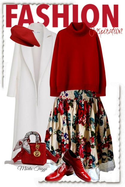 floral skirt 3.- combinação de moda