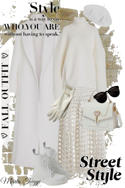 white boots- Combinazione di moda