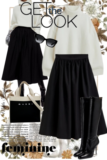 skirt and sweater H&M- Combinaciónde moda