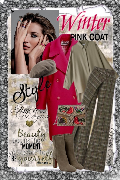 pink coat- 搭配