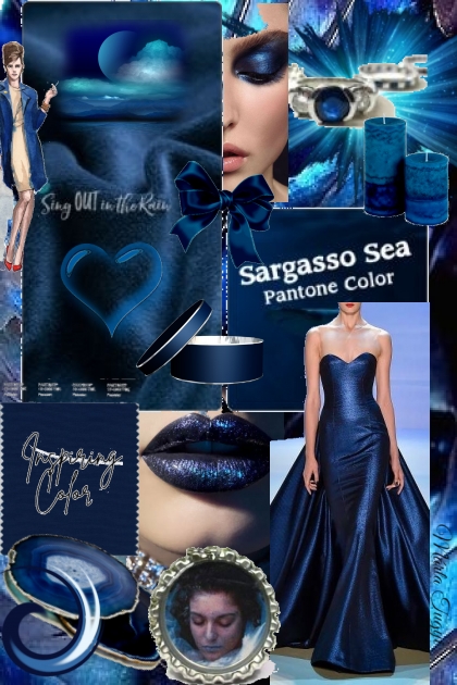 Inspiring color: Sargasso Sea- combinação de moda
