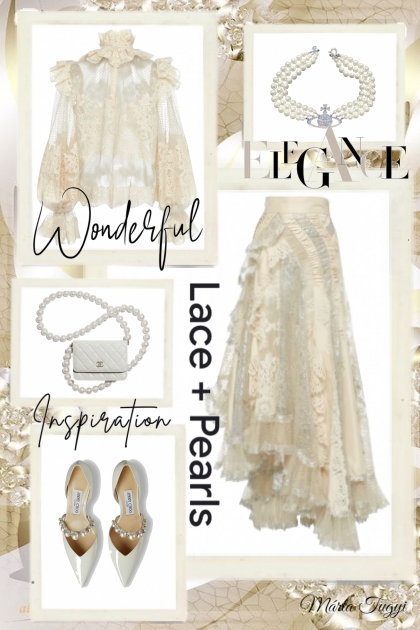 Lace and Pearls- combinação de moda