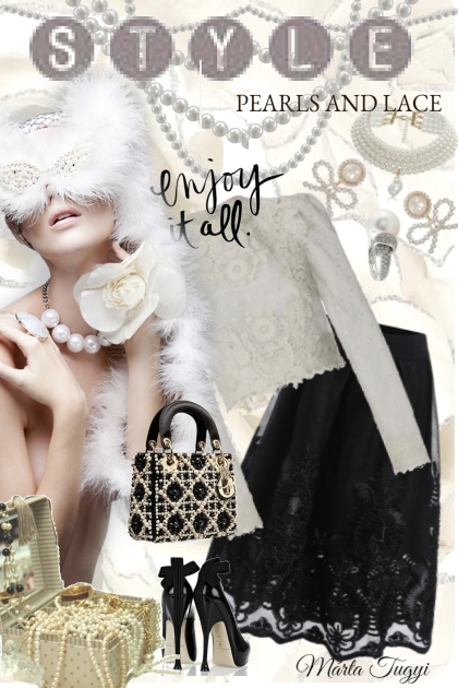 Pearls and Lace 3.- Fashion set