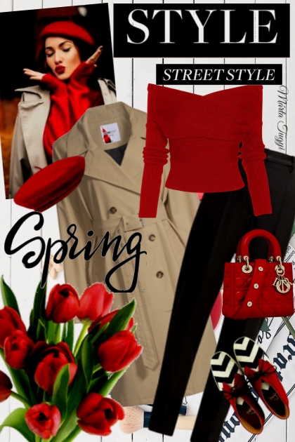 red tulips - Modna kombinacija