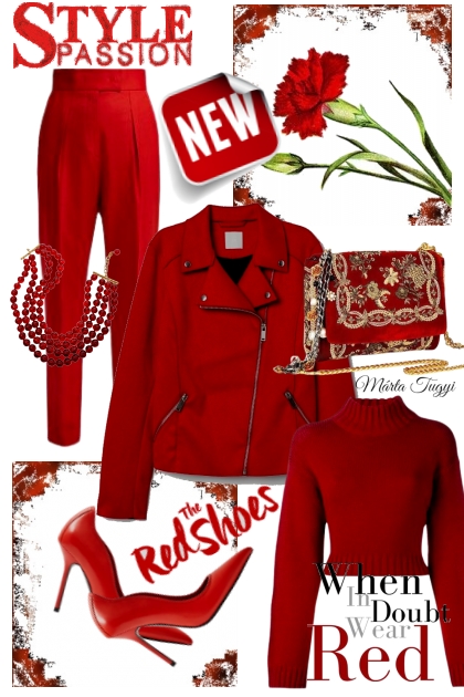 You always need something red- Combinaciónde moda