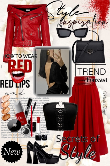 How to wear red- combinação de moda